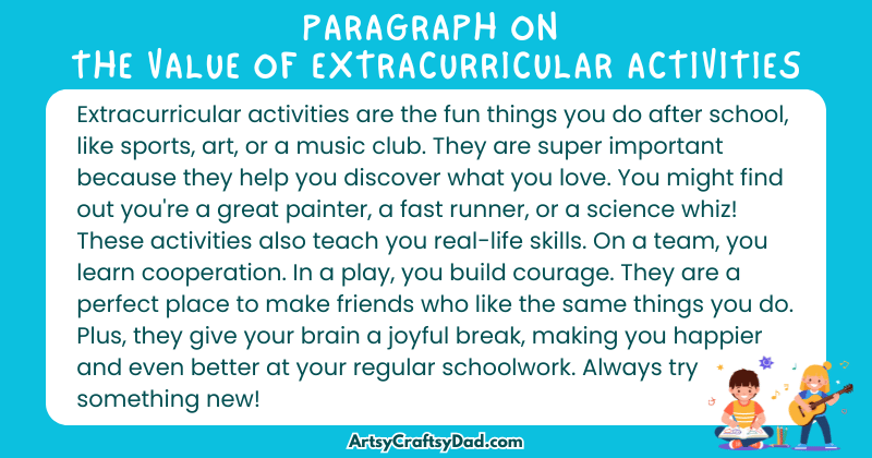 Essay on The Value of Extracurricular Activities for Grades 2 to 10