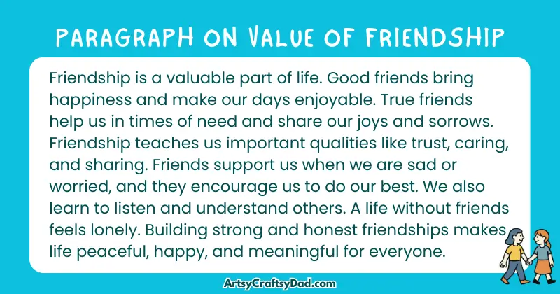 Essay & Paragraph on Value of Friendship for Grades 2 to 8