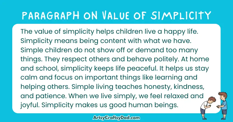 Essay & Paragraph on Value of Simplicity for Grades 3 to 10
