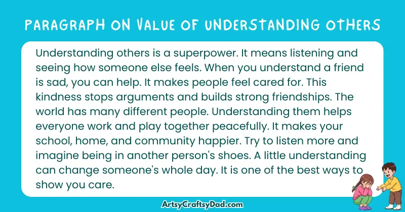 Essay & Paragraph on Value of Understanding Others for Grades 3 to 10