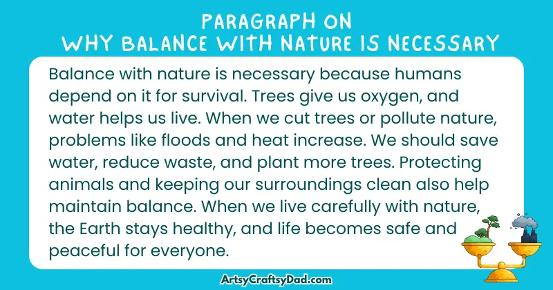 Essay & Paragraph on Why Balance With Nature is Necessary for Grades 4 to 10