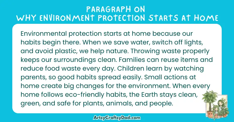 Essay & Paragraph on Why Environment Protection Starts at Home for Grades 3 to 10