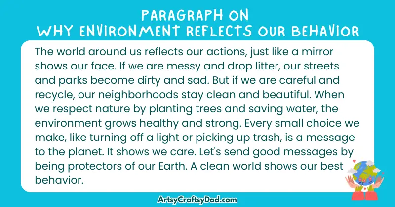 Essay & Paragraph on Why Environment Reflects our Behavior for Grades 3 to 10