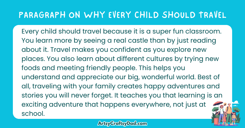 Essay & Paragraph on Why Every Child Should Travel for Grades 2 to 10