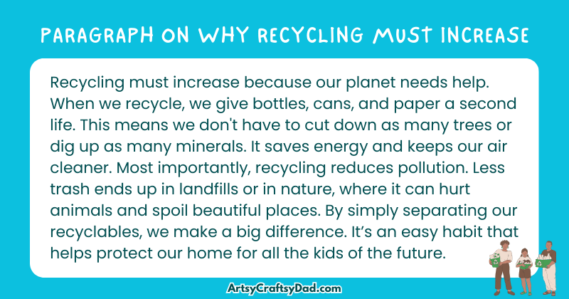 Essay & Paragraph on Why Recycling Must Increase for Grades 3 to 10