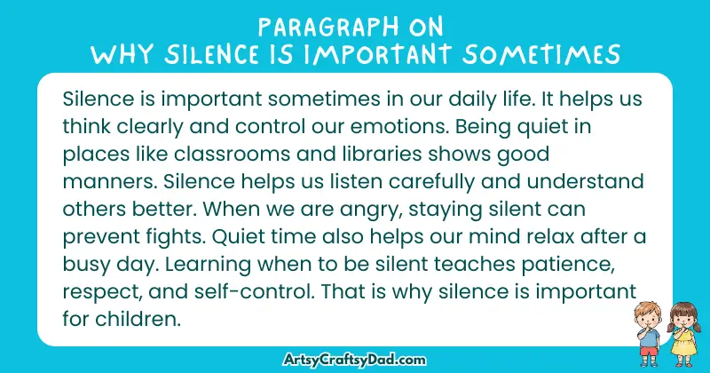Essay & Paragraph on Why Silence is Important Sometimes for Grades 3 to 10