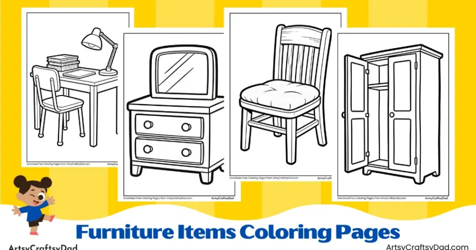 Furniture Items Coloring Pages for Kids