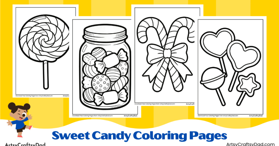 Sweet Candy Coloring Pages for Kids