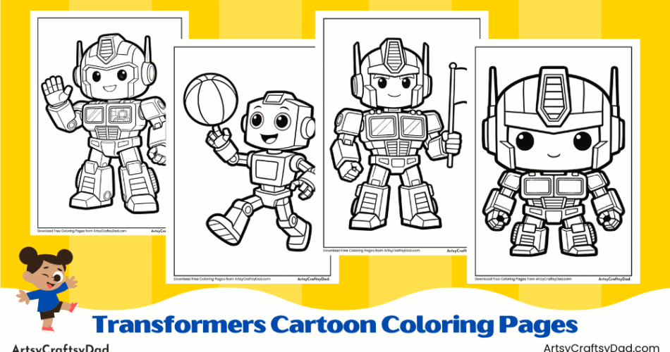 Transformers Cartoon Coloring Pages for Kids