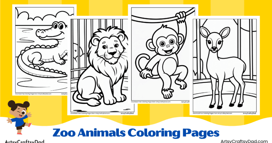 Zoo Animals Coloring Pages for Kids