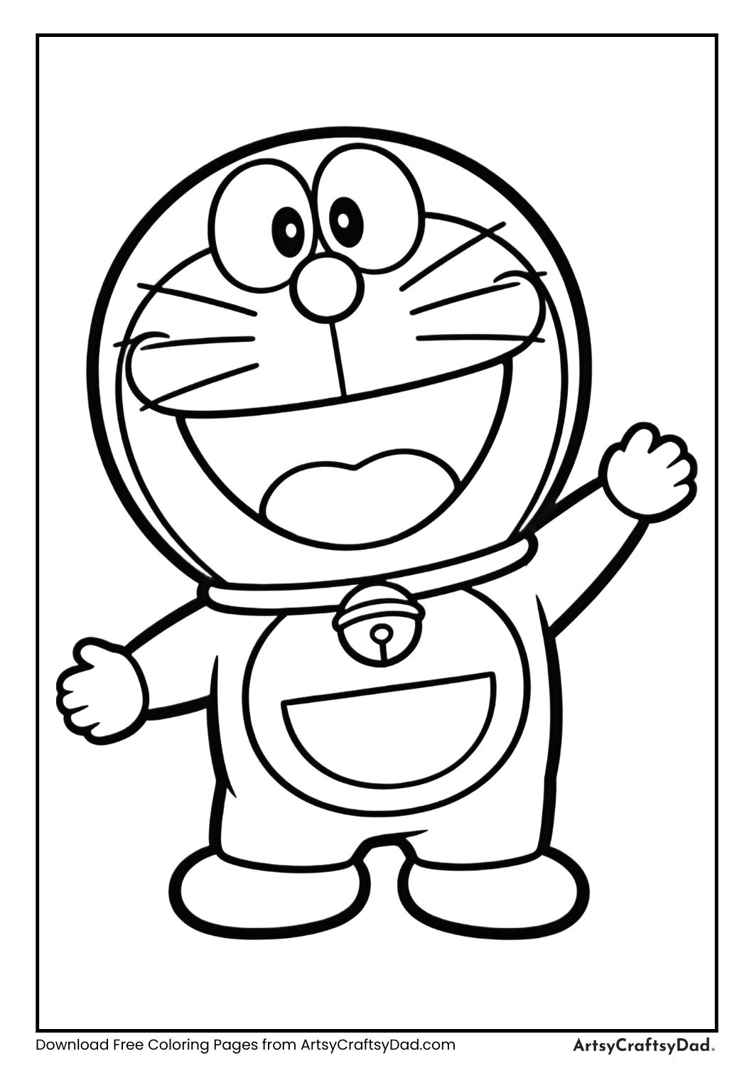 Doraemon smiling with arms wide open