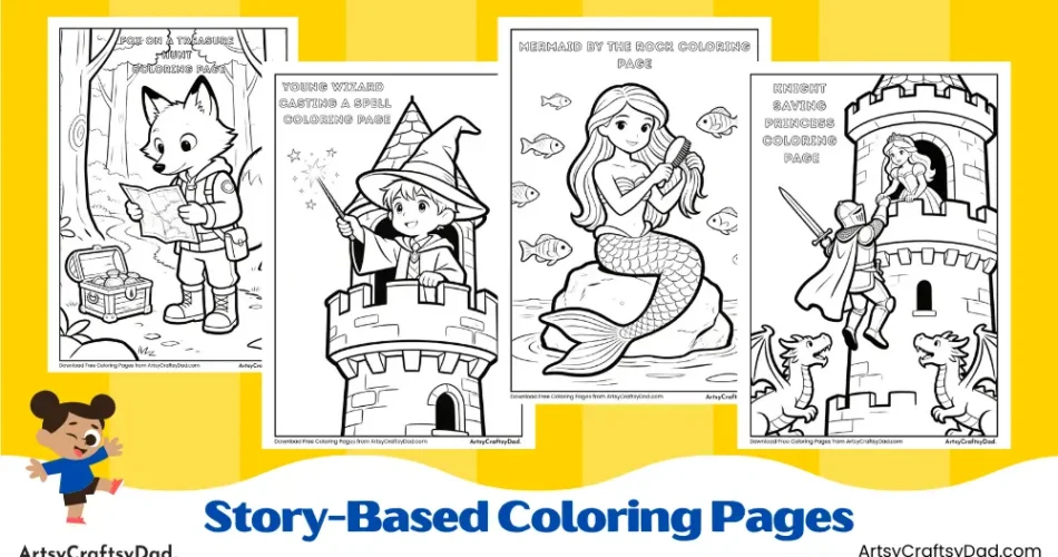 Creative Story-Based Coloring Pages for Kids