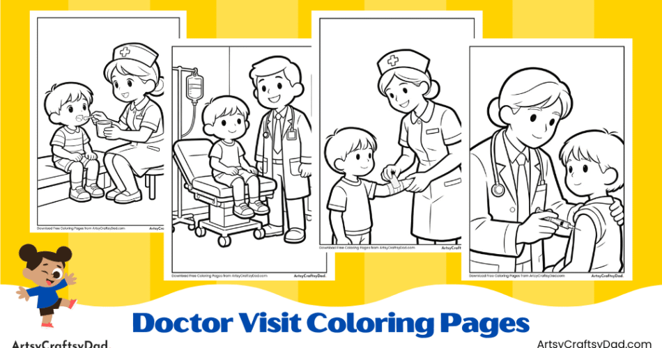 Doctor Visit Coloring Pages for Kids