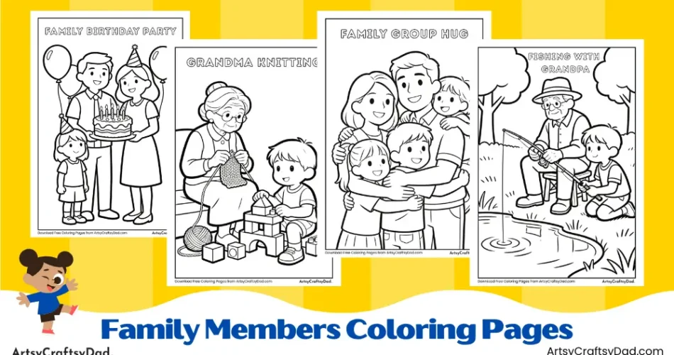 Family Members Coloring Pages for Kids