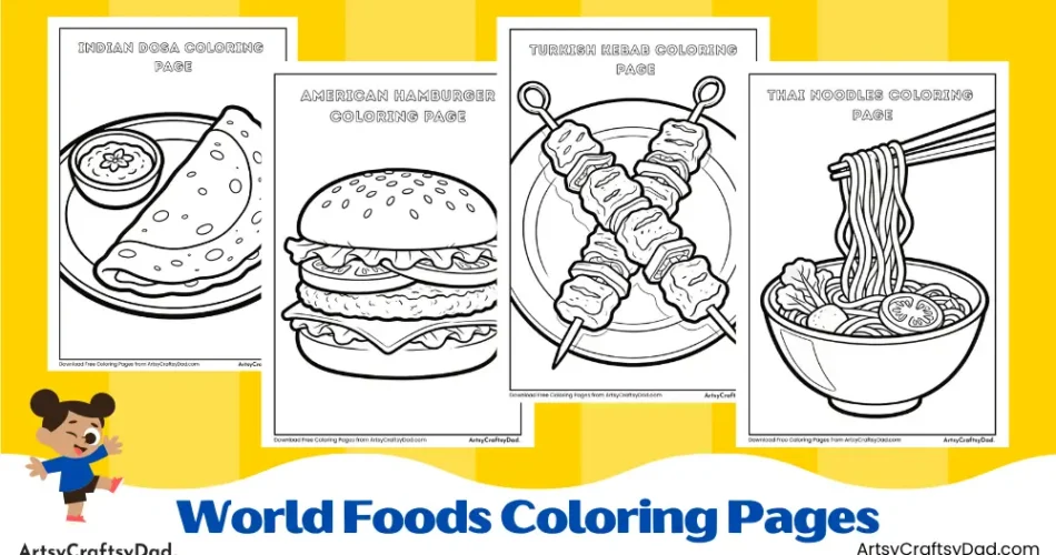 World's Foods Coloring Pages for Kids