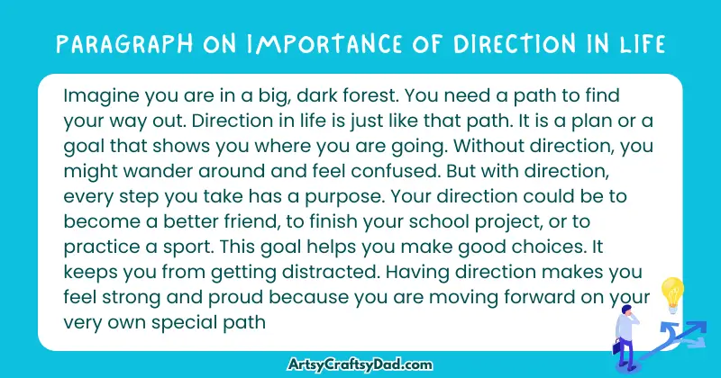 Essay & Paragraph on Importance of Direction in Life for Grades 3 to 10 Students