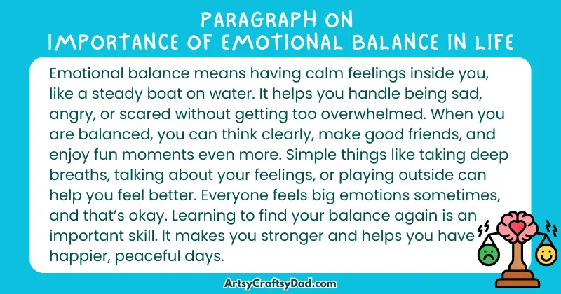 Essay & Paragraph on Importance of Emotional Balance in Life for Grades 3 to 10