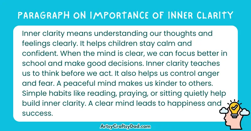Long Paragraph on 'Importance of Inner Clarity'—100 Words for Grade 5