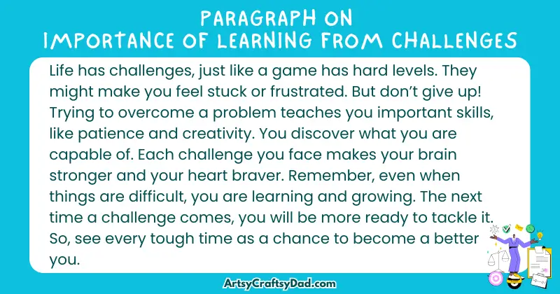 Long Paragraph on 'Importance of Learning from Challenges' - 100 Words for Grade 4