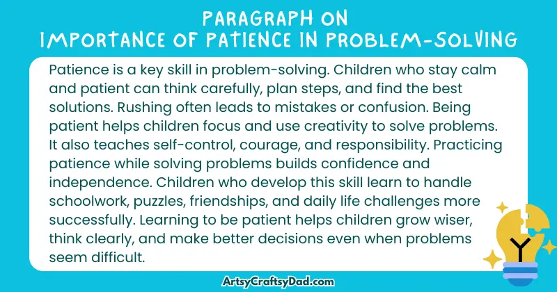 Essay & Paragraph on Importance of Patience in Problem-Solving For Grades 4 to 10