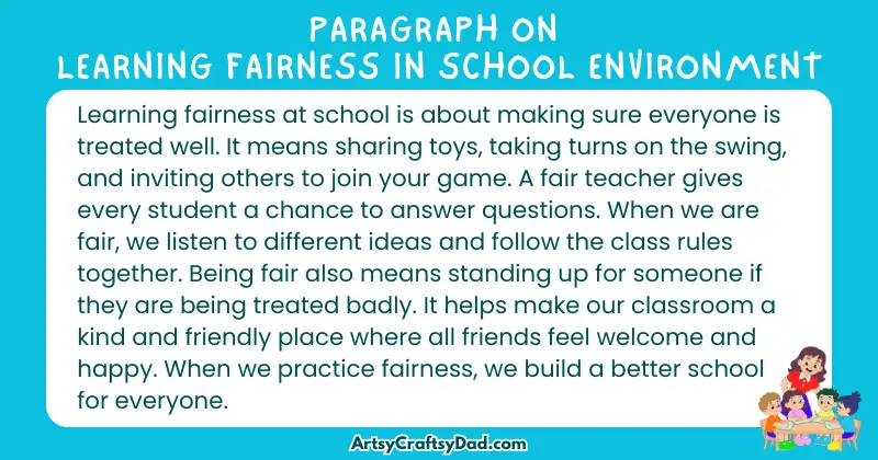 Essay & Paragraph on Learning Fairness in School Environment for Grades 3 to 10