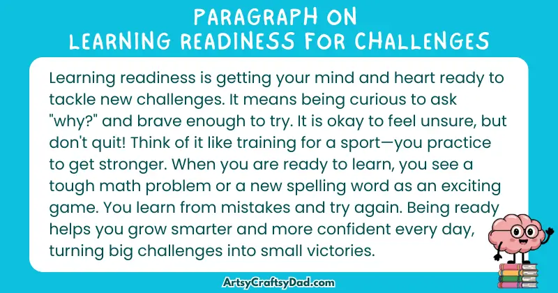 Essay & Paragraph on Learning Readiness for Challenges for Grades 3 to 10