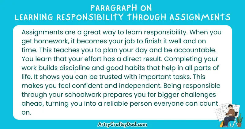 Essay & Paragraph on Learning Responsibility Through Assignments for Grades 3 to 10 Students