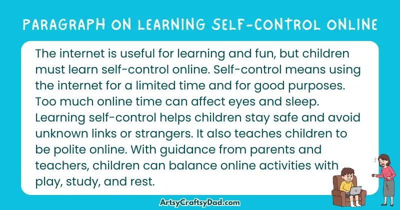 Essay & Paragraph on Learning Self-Control Online for Grades 3 to 10