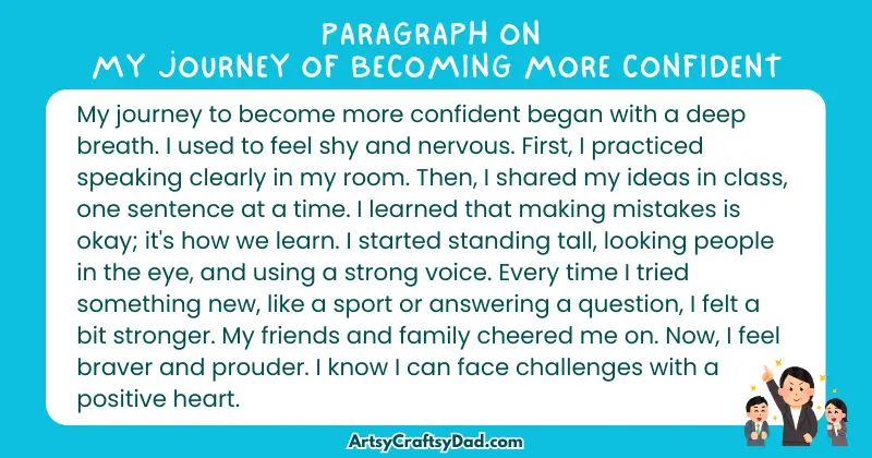 Essay & Paragraph on My Journey of Becoming More Confident for Grades 3 to 10