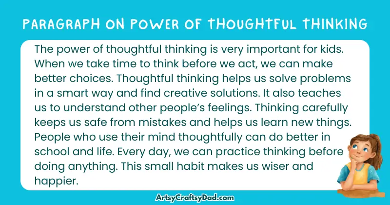 Essay & Paragraph on Power of Thoughtful Thinking for Grades 3 to 10