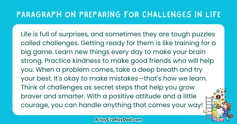 Essay & Paragraph on Preparing For Challenges in Life for Grades 3 to 10 Students