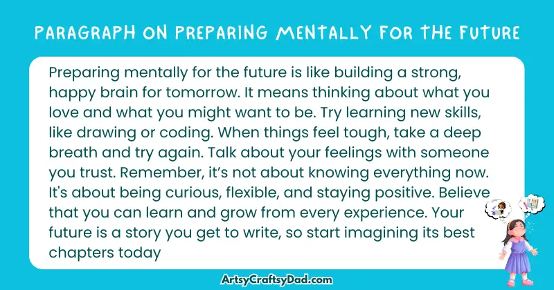 Essay & Paragraph on Preparing Mentally for The Future for Grades 2 to 10 Students