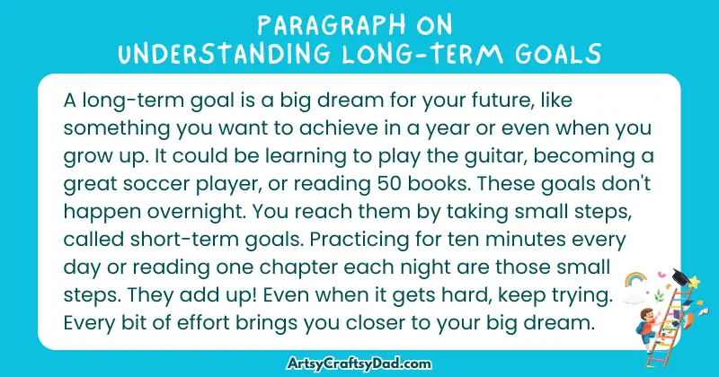 Essay & Paragraph on Understanding Long-Term Goals for Grades 2 to 10 Students