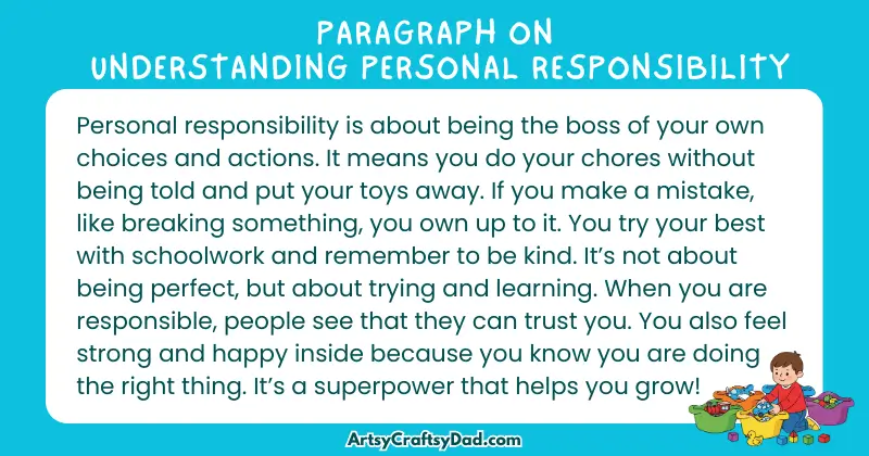 Essay & Paragraph on Understanding Personal Responsibility for Grades 3 to 10 Students