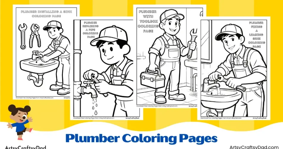 Printable Plumber Coloring Pages for Kids
