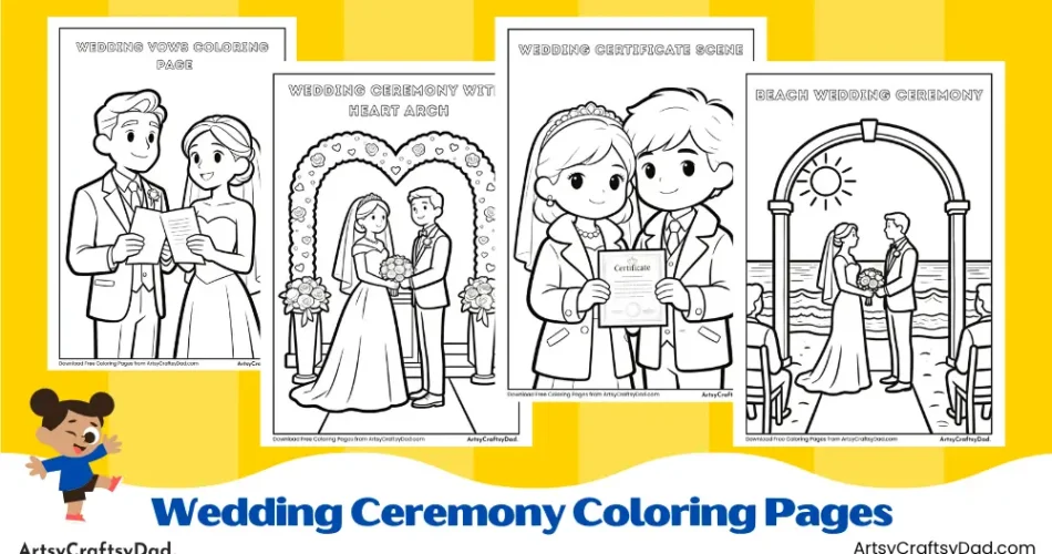 Wedding Ceremony Coloring Pages for Kids
