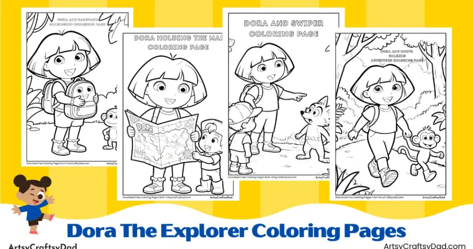 Dora the Explorer Coloring Pages For Kids