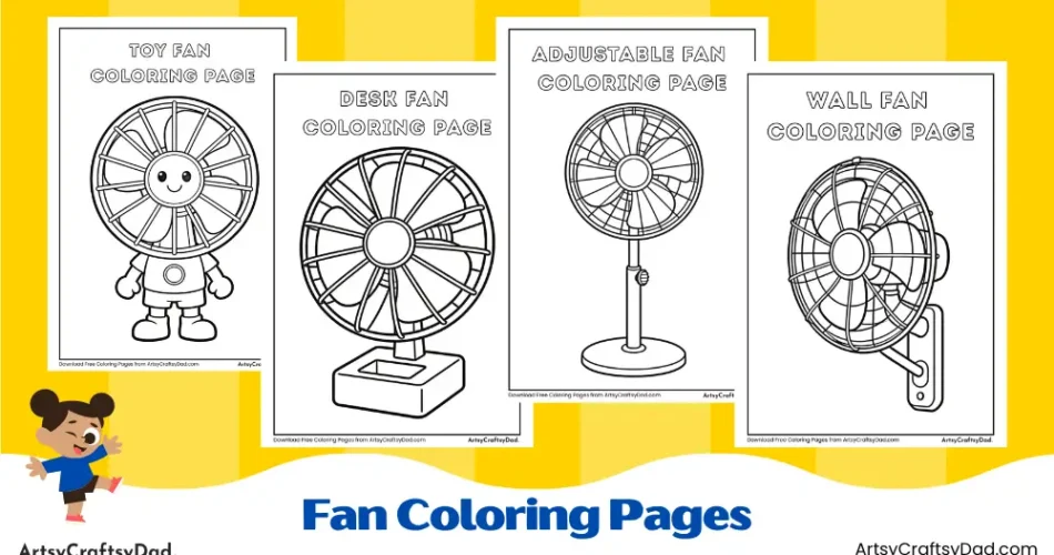 Fan Coloring Pages for Kids