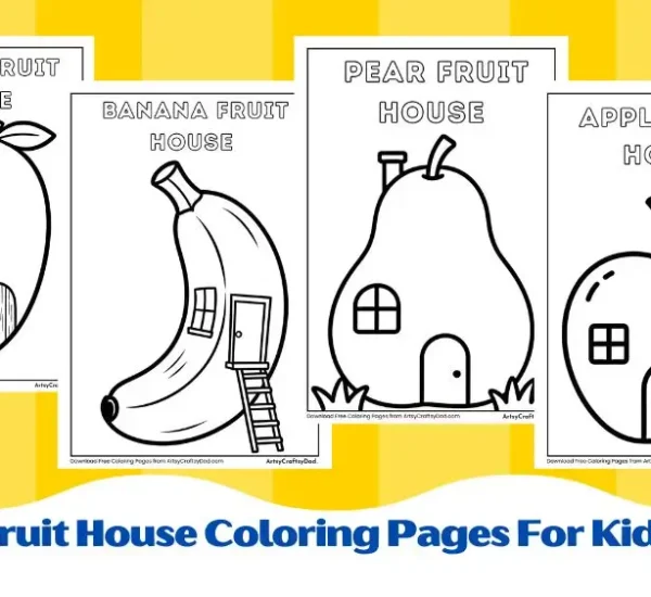 Fruit House Coloring Pages for Kids