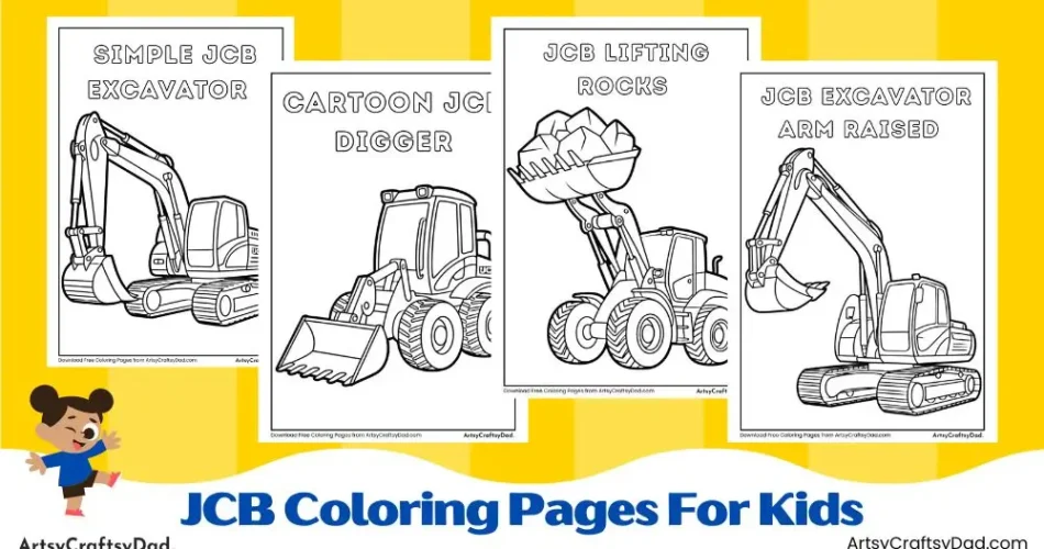 JCB Coloring Pages For Kids