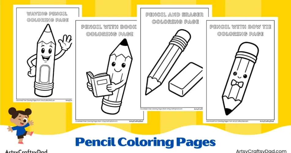 Pencil Coloring Pages for Kids