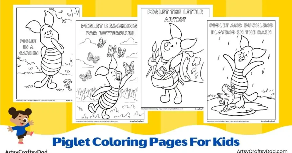 Printable Piglet Coloring Pages for Kids