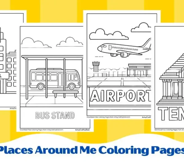 Places Around Me Coloring Pages for Kids