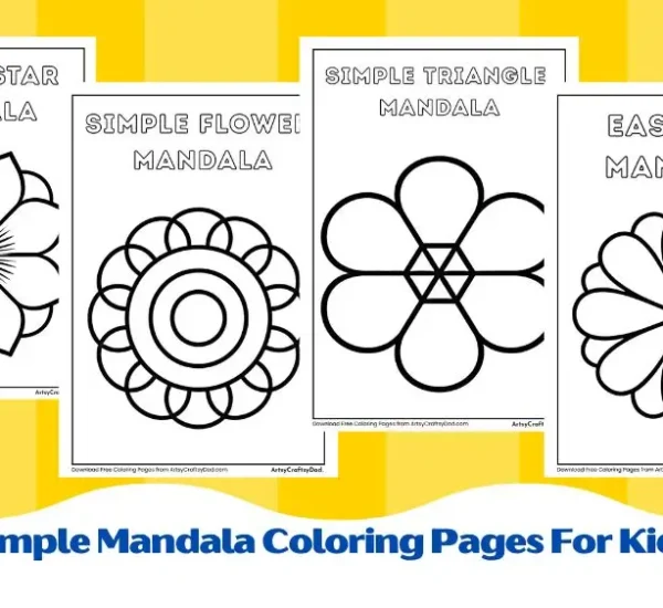 Simple Mandala Coloring Pages for Kids