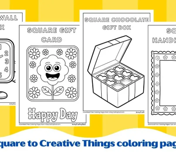 Square to Creative Things Coloring Pages for Kids