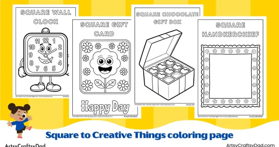 Square to Creative Things Coloring Pages for Kids