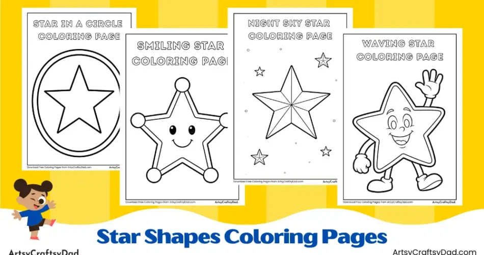 Star Shapes Coloring Pages for Kids