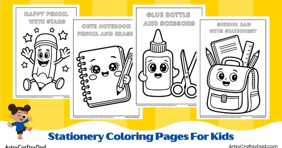 Stationery Coloring Pages for Kids