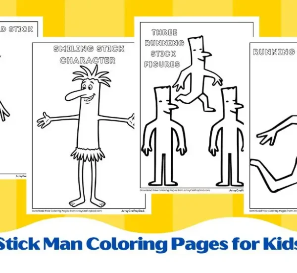Stick Man Coloring Pages for Kids