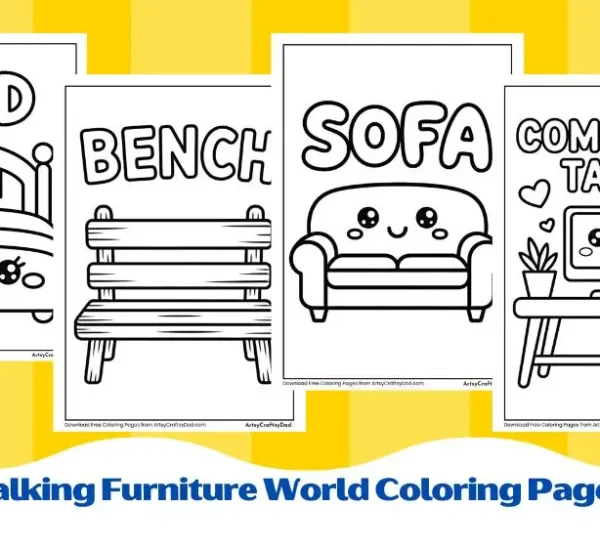 Talking Furniture World Coloring Pages for Kids